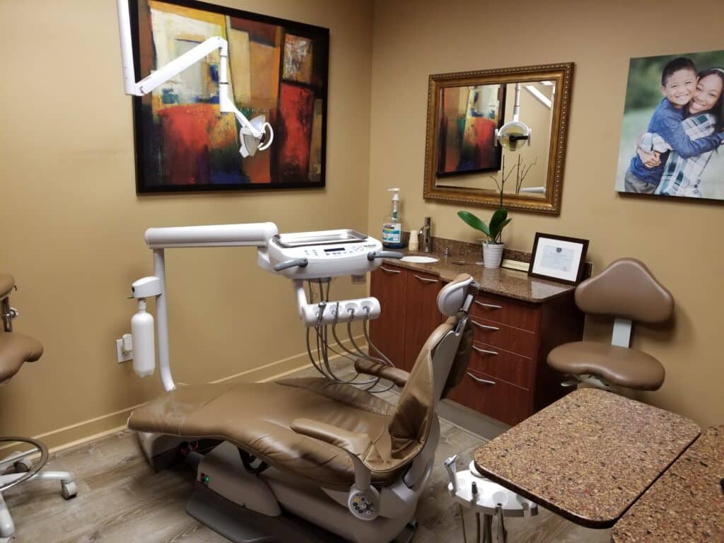 Dental patient exam room at Twin Mountain Dentistry, PA