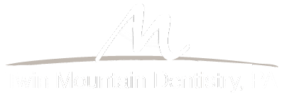 Twin Mountain Dentistry, PA logo (white)